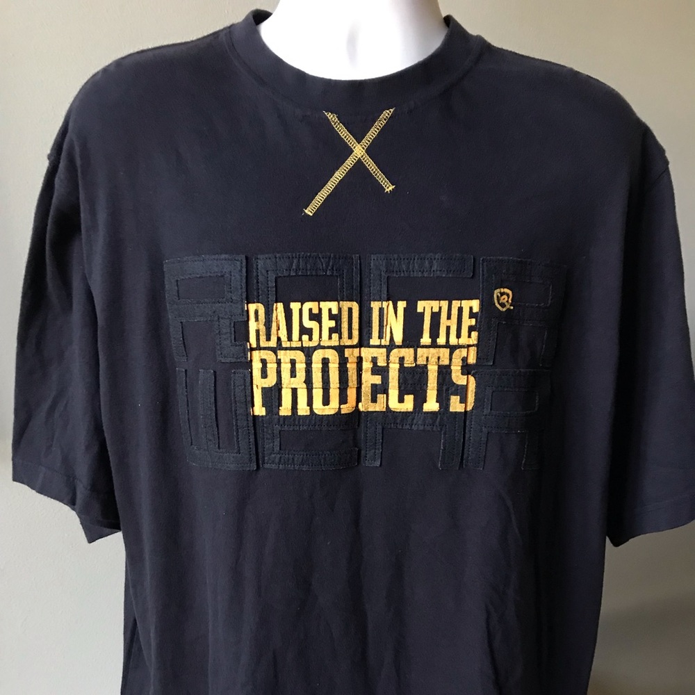 Roca Wear (2XL) RAISED IN THE PROJECTS T-Shirt - Picture 1 of 5